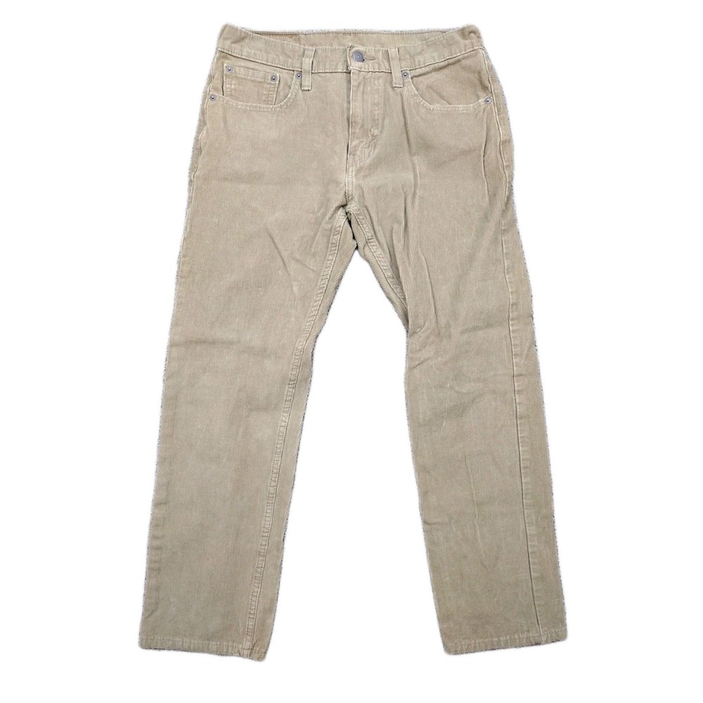 Levis 502 Corduroy Pants 30x30 Rust Brown Color Straight Leg Casual Mens Pants
